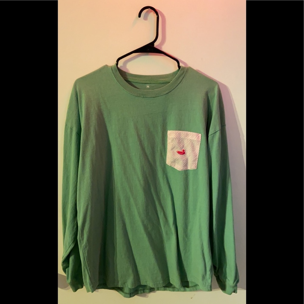 light green southern marsh long sleeve shirt. Size Medium.